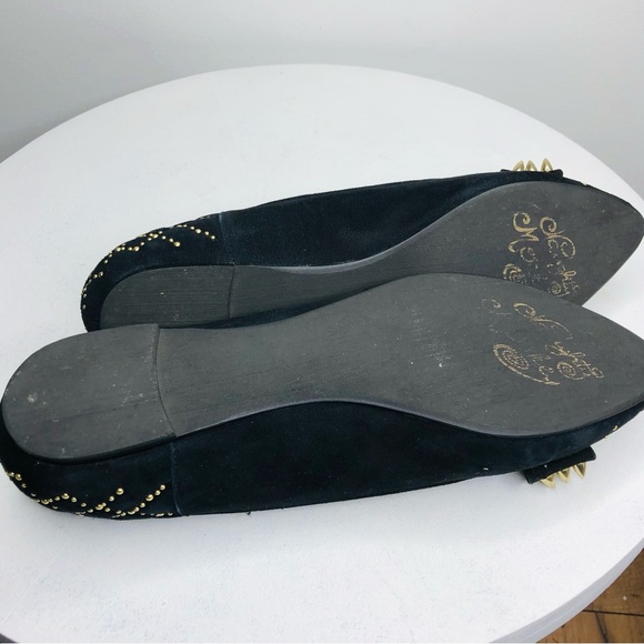 Naughty Monkey black and gold metal spike Flats SZ 9.5. RR1 - Picture 9 of 9